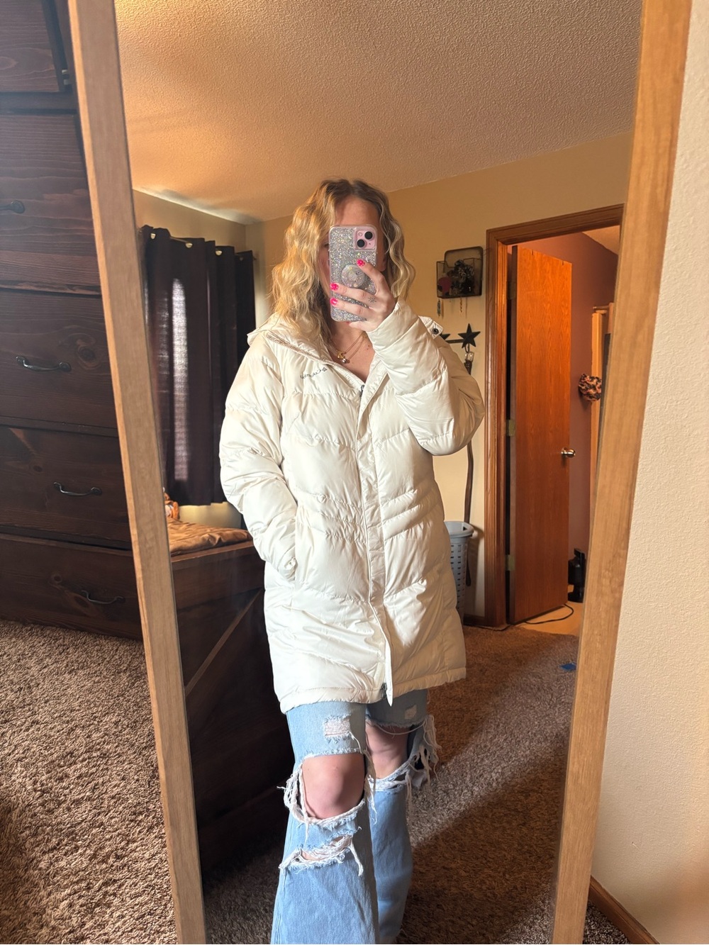Women's Columbia Cream Puffer Coat - Quilted parka